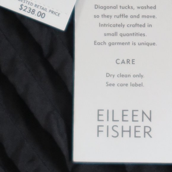NWT Eileen Fisher Black Ruffled Silk Scoopneck Tank Dress Size 2 MSRP $238 - Picture 6 of 8